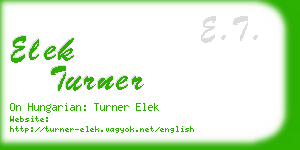 elek turner business card